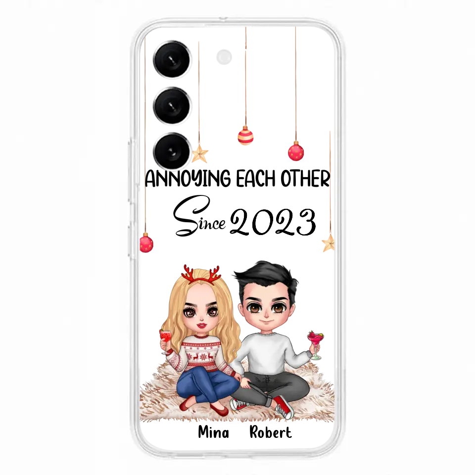 Custom Personalized Couple Phone Case - Christmas  Gift Idea For Couple - Annoying Each Other Since 2023 - Case for iPhone/Samsung