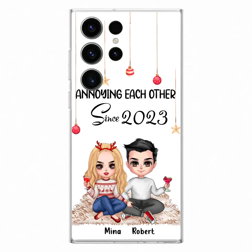 Custom Personalized Couple Phone Case - Christmas  Gift Idea For Couple - Annoying Each Other Since 2023 - Case for iPhone/Samsung