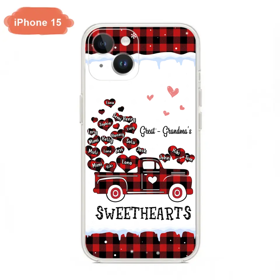 Personalized Grandma Phone Case - Gift Idea For Grandma - Up to 20 Children - Great Grandma's Sweethearts - Case For iPhone/Samsung
