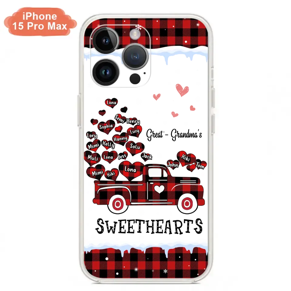 Personalized Grandma Phone Case - Gift Idea For Grandma - Up to 20 Children - Great Grandma's Sweethearts - Case For iPhone/Samsung