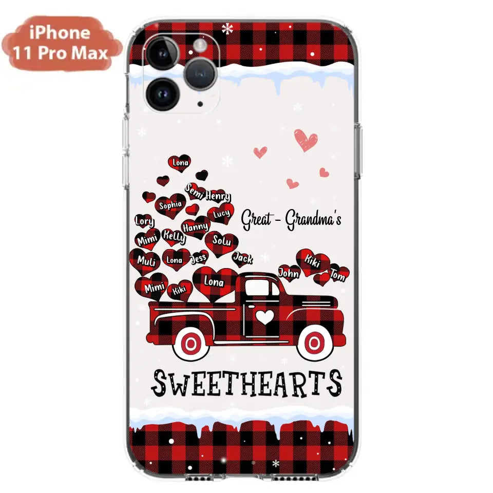Personalized Grandma Phone Case - Gift Idea For Grandma - Up to 20 Children - Great Grandma's Sweethearts - Case For iPhone/Samsung
