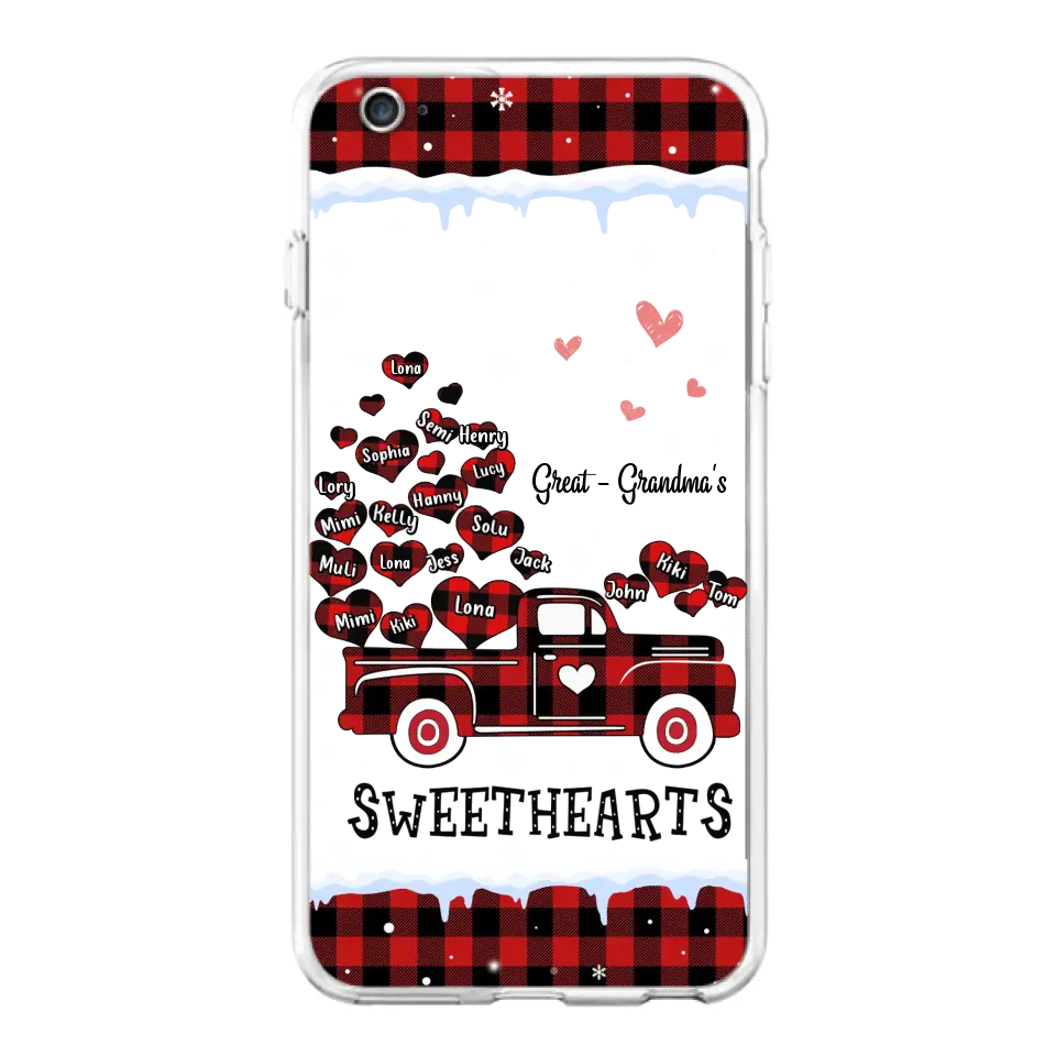 Personalized Grandma Phone Case - Gift Idea For Grandma - Up to 20 Children - Great Grandma's Sweethearts - Case For iPhone/Samsung