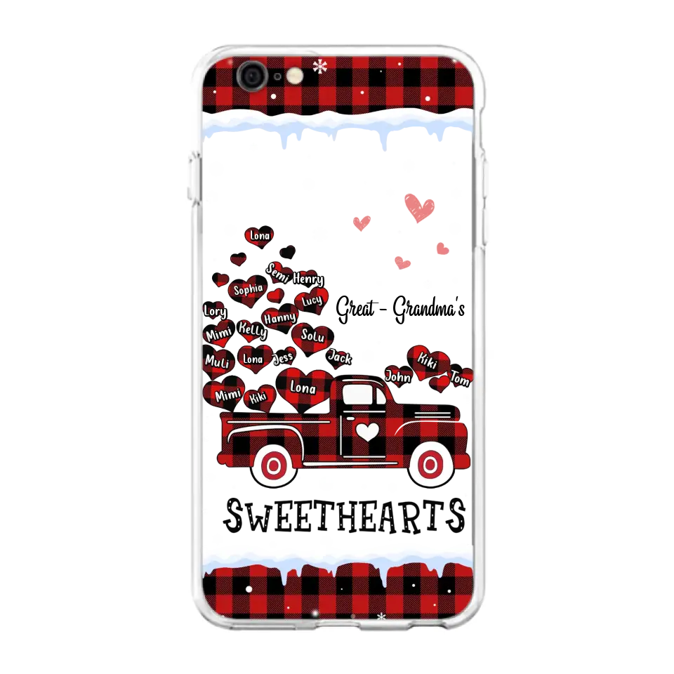 Personalized Grandma Phone Case - Gift Idea For Grandma - Up to 20 Children - Great Grandma's Sweethearts - Case For iPhone/Samsung
