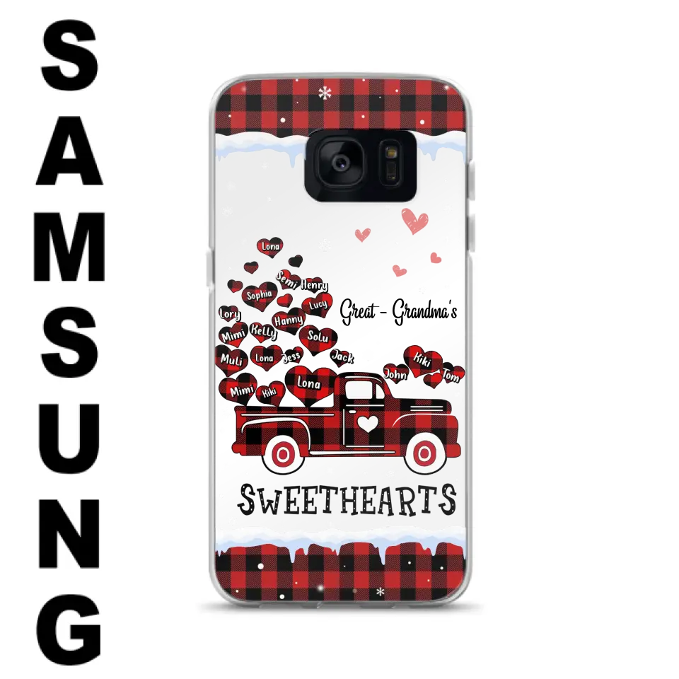 Personalized Grandma Phone Case - Gift Idea For Grandma - Up to 20 Children - Great Grandma's Sweethearts - Case For iPhone/Samsung