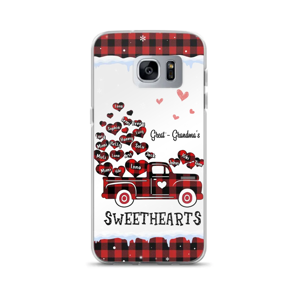 Personalized Grandma Phone Case - Gift Idea For Grandma - Up to 20 Children - Great Grandma's Sweethearts - Case For iPhone/Samsung