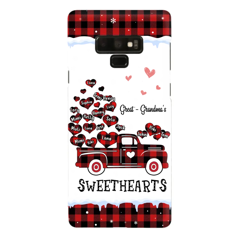 Personalized Grandma Phone Case - Gift Idea For Grandma - Up to 20 Children - Great Grandma's Sweethearts - Case For iPhone/Samsung