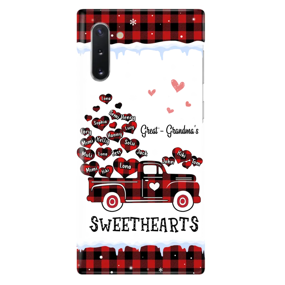 Personalized Grandma Phone Case - Gift Idea For Grandma - Up to 20 Children - Great Grandma's Sweethearts - Case For iPhone/Samsung