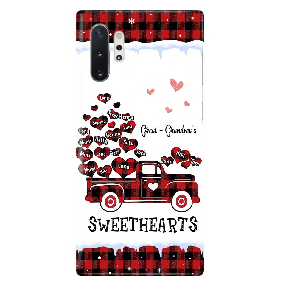 Personalized Grandma Phone Case - Gift Idea For Grandma - Up to 20 Children - Great Grandma's Sweethearts - Case For iPhone/Samsung