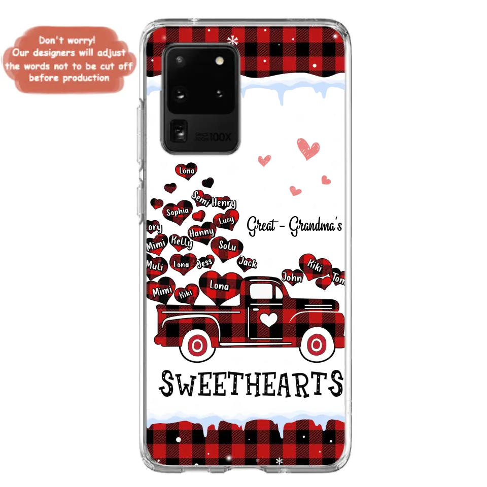 Personalized Grandma Phone Case - Gift Idea For Grandma - Up to 20 Children - Great Grandma's Sweethearts - Case For iPhone/Samsung