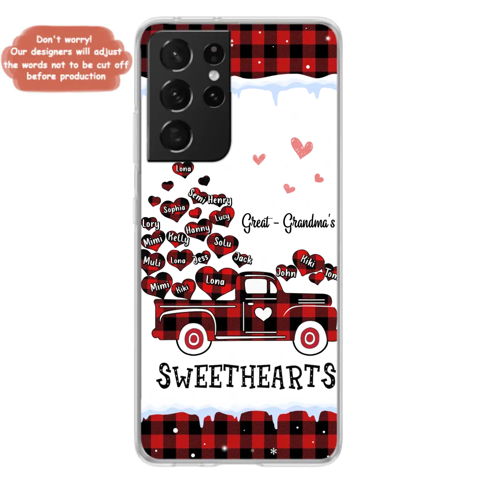 Personalized Grandma Phone Case - Gift Idea For Grandma - Up to 20 Children - Great Grandma's Sweethearts - Case For iPhone/Samsung