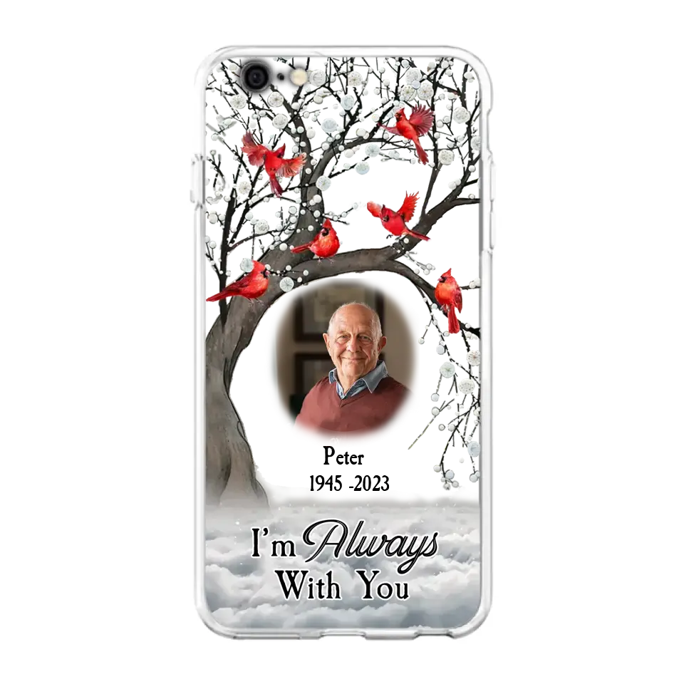 Personalized Memorial Photo Phone Case - Upload Photo - Memorial Gift Idea For Family Member - I'm Always With You - Case For iPhone/Samsung