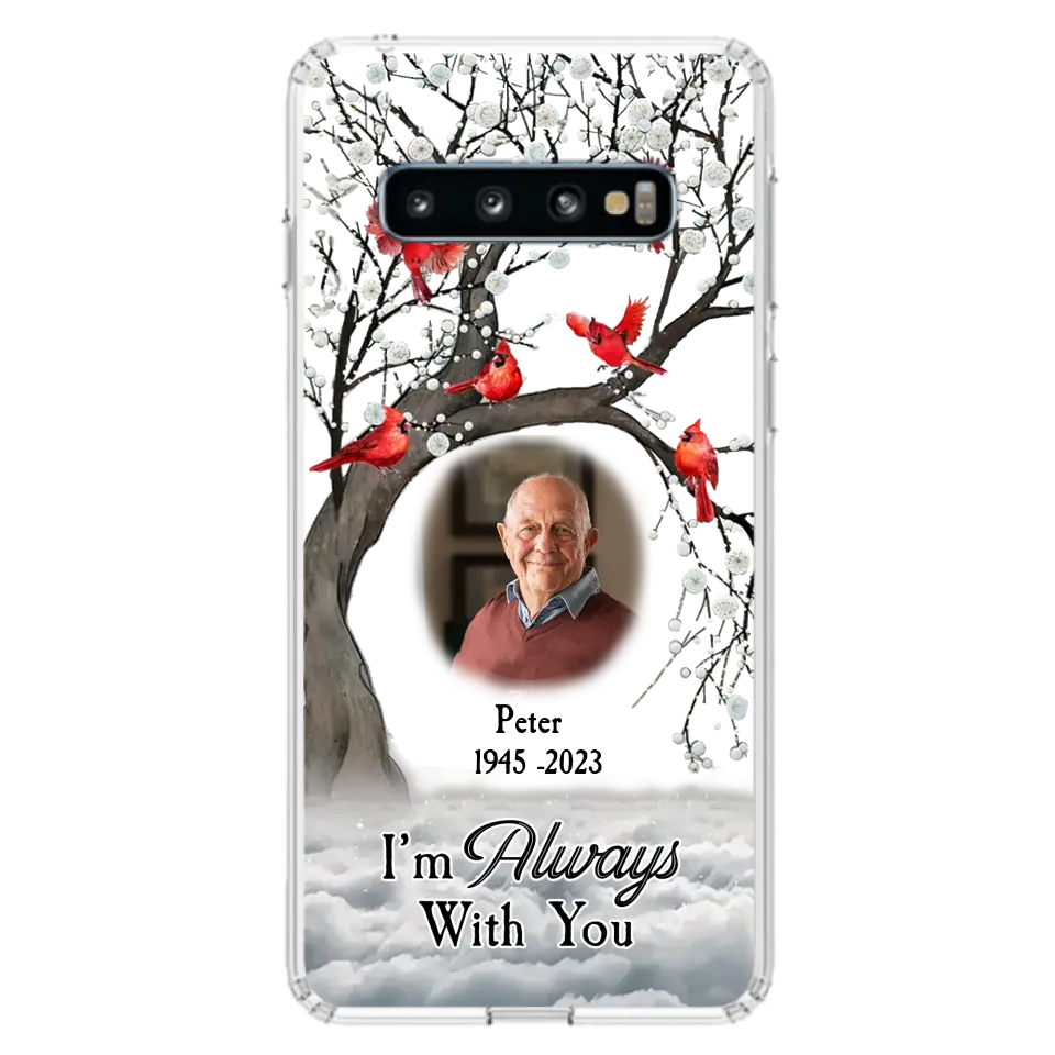 Personalized Memorial Photo Phone Case - Upload Photo - Memorial Gift Idea For Family Member - I'm Always With You - Case For iPhone/Samsung