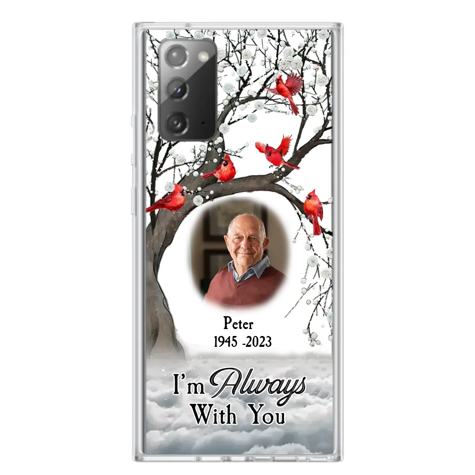 Personalized Memorial Photo Phone Case - Upload Photo - Memorial Gift Idea For Family Member - I'm Always With You - Case For iPhone/Samsung