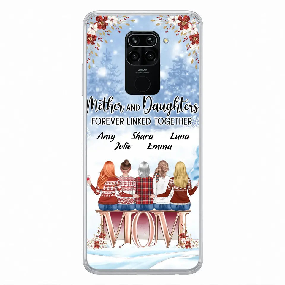 Personalized Mom Phone Case - Mother With Up to 4 Daughters - Gift Idea For Mother's Day From Daughter - Mother And Daughters Forever Linked Together - Case For Oppo/Xiaomi/Huawei