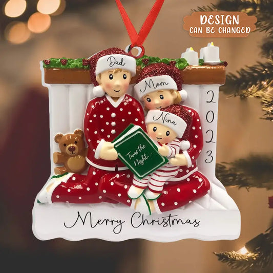Personalized Family Acrylic Ornament - Parents with up to 4 Kids - Christmas Gift Idea for Family - Merry Christmas