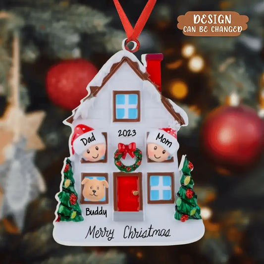 Personalized Family Acrylic Ornament - Up to 6 People - Christmas Gift Idea for Family - Merry Christmas