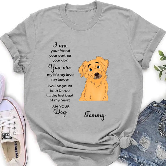 Personalized Dog Shirt/Hoodie - Gift For Dog Lover - I Am Your Friend Your Partner
