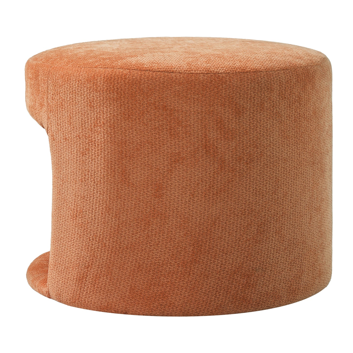 Orange Pet Friendly Ottoman with Removable Pet Cushion and Hidden Pet Nook