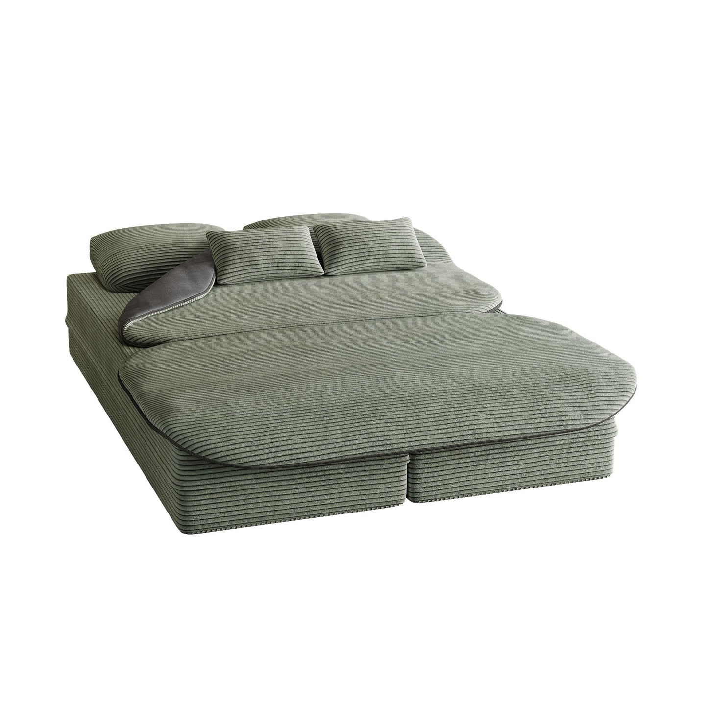 2 In 1 Foldable Sofa Bed With Multi Functional Blanket