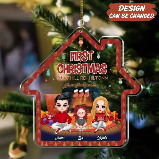 Personalized First Christmas At New House Acrylic Ornament - Christmas Gift Idea For Family/Couple