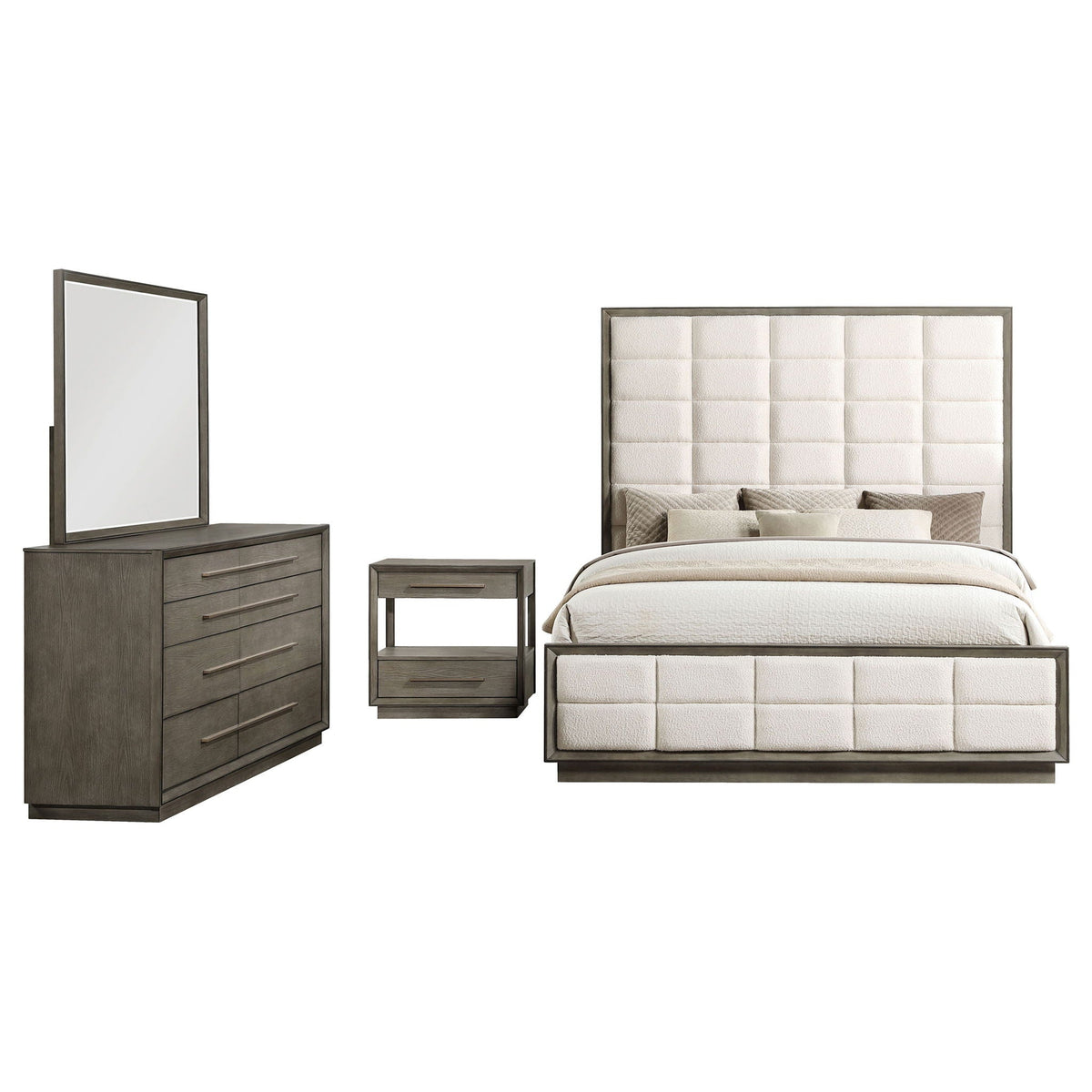 Durango 4-piece Eastern King Bedroom Set Taupe Oak