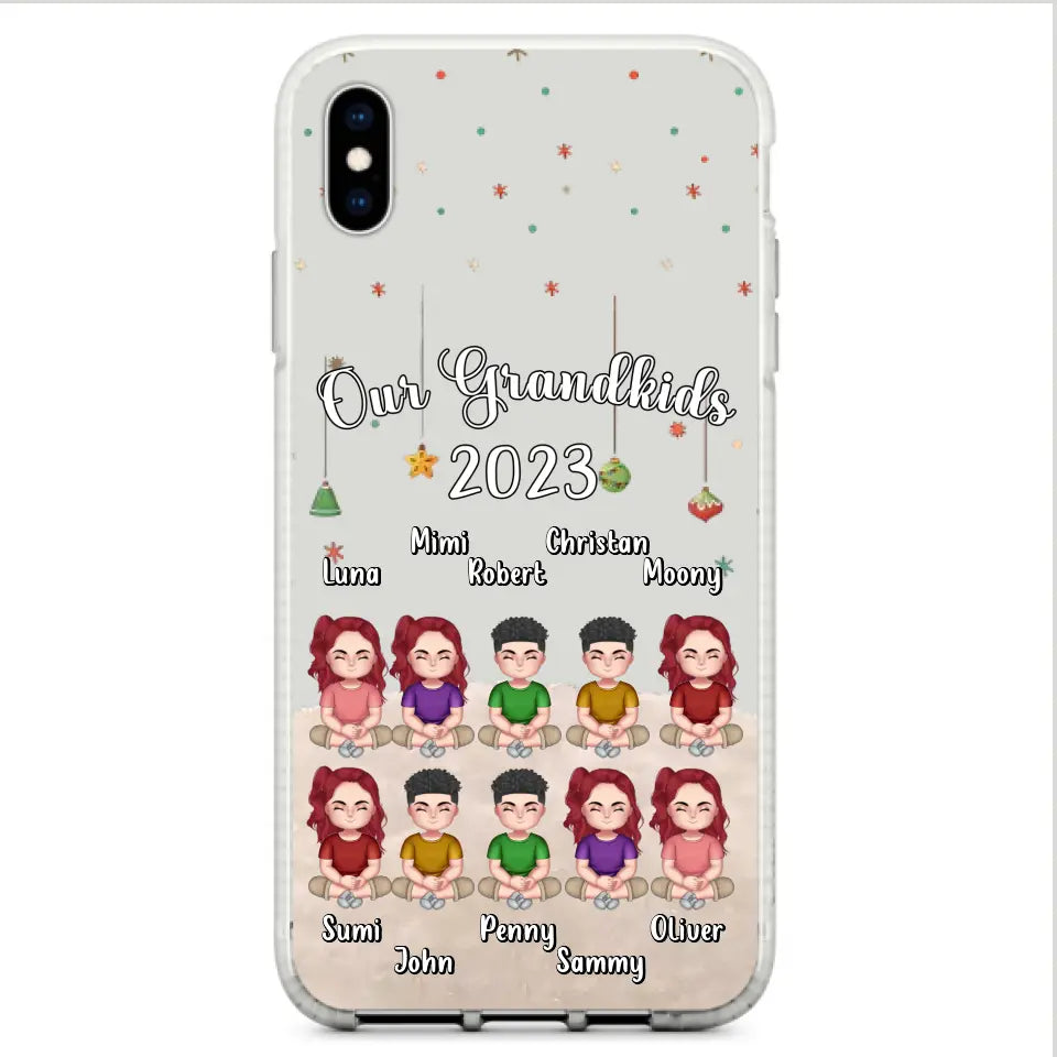 Personalized Grandkids Phone Case - Gift Idea For Grandma - Up to 10 Grandkids - Our Grandkids 2023