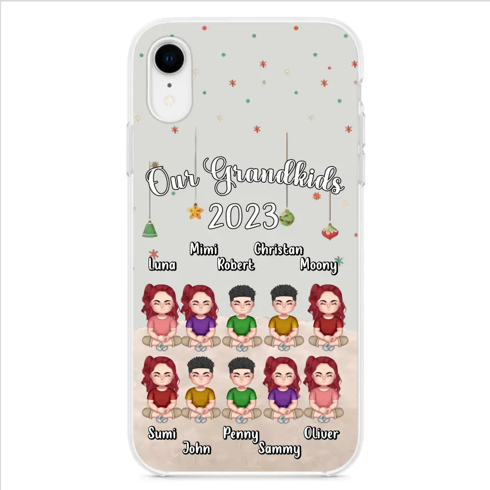 Personalized Grandkids Phone Case - Gift Idea For Grandma - Up to 10 Grandkids - Our Grandkids 2023