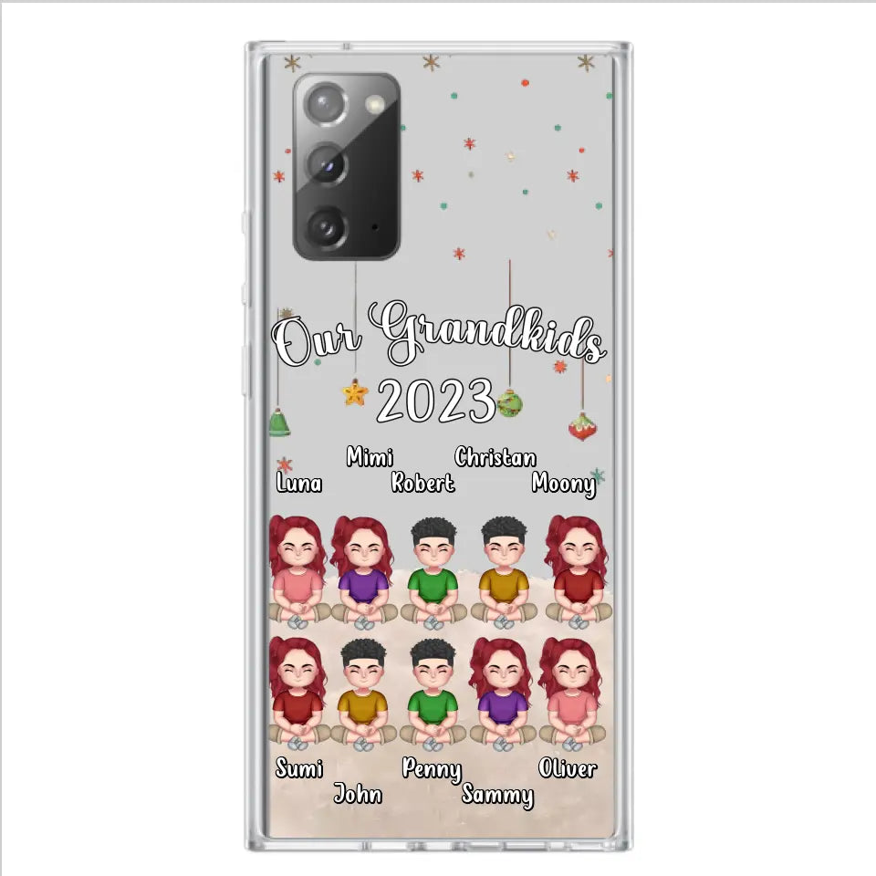 Personalized Grandkids Phone Case - Gift Idea For Grandma - Up to 10 Grandkids - Our Grandkids 2023