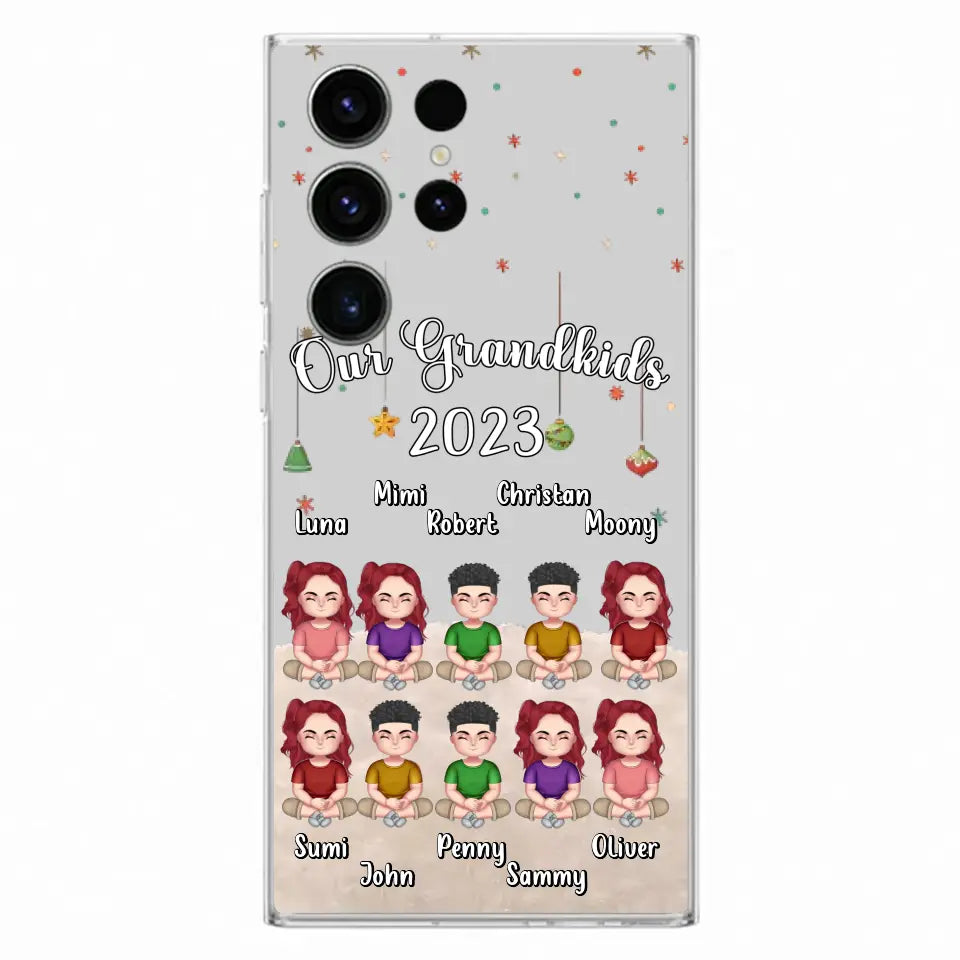 Personalized Grandkids Phone Case - Gift Idea For Grandma - Up to 10 Grandkids - Our Grandkids 2023