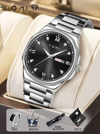 Simple Diamond Encrusted Quartz Watch Fashionable