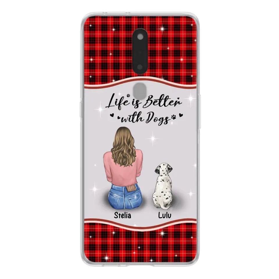 Personalized Dog Mom Phone Case - Up to 5 Dogs -Gift Idea For Dog Owners - Life Is Better With Dogs - Case For Oppo/Xiaomi/Huawei