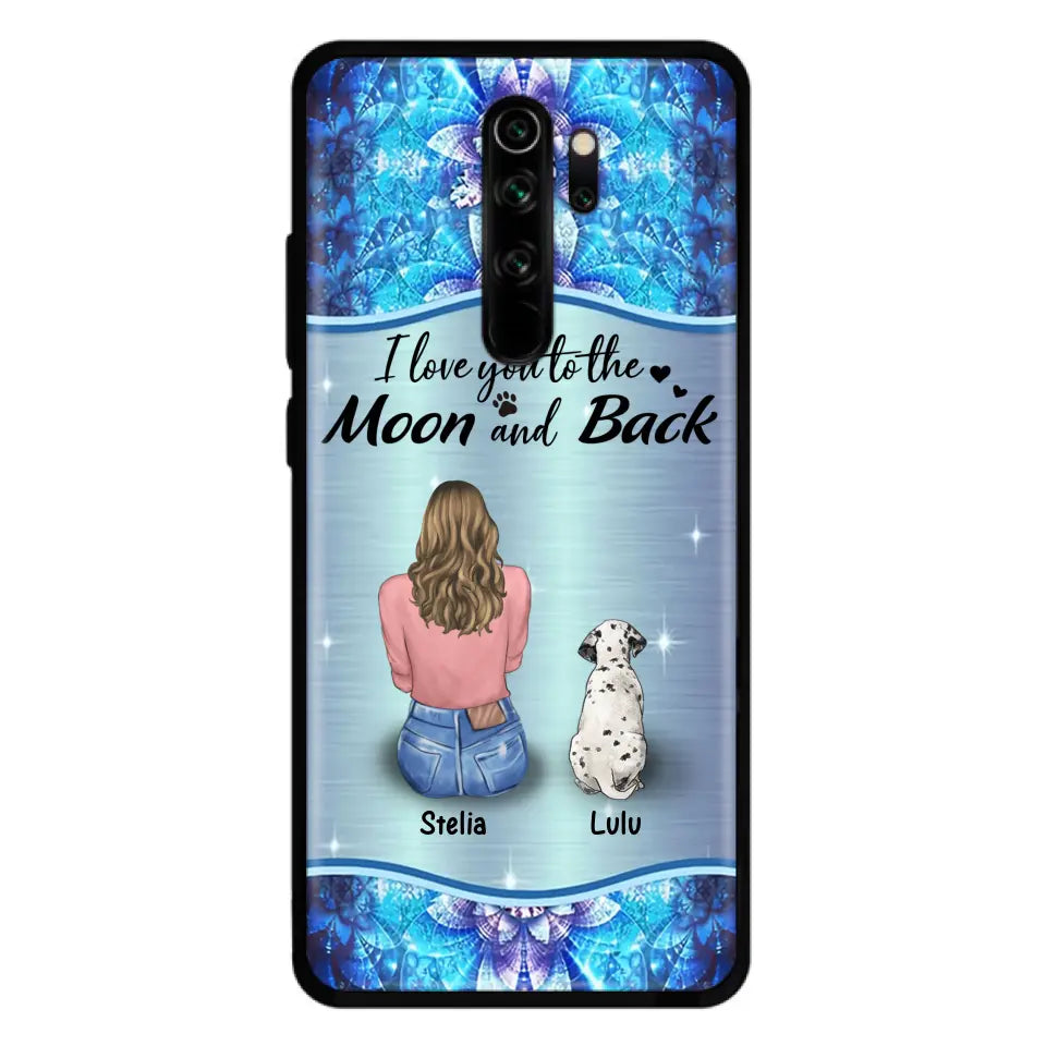Personalized Dog Mom Phone Case - Up to 4 Dogs -Gift Idea For Dog Owners - I Love You To The Moon And Back - Case For Oppo/Xiaomi/Huawei