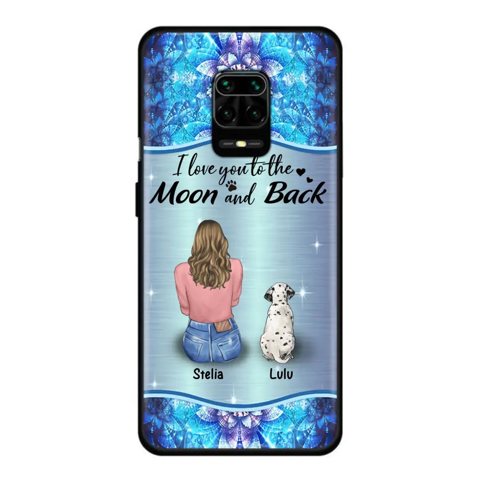 Personalized Dog Mom Phone Case - Up to 4 Dogs -Gift Idea For Dog Owners - I Love You To The Moon And Back - Case For Oppo/Xiaomi/Huawei