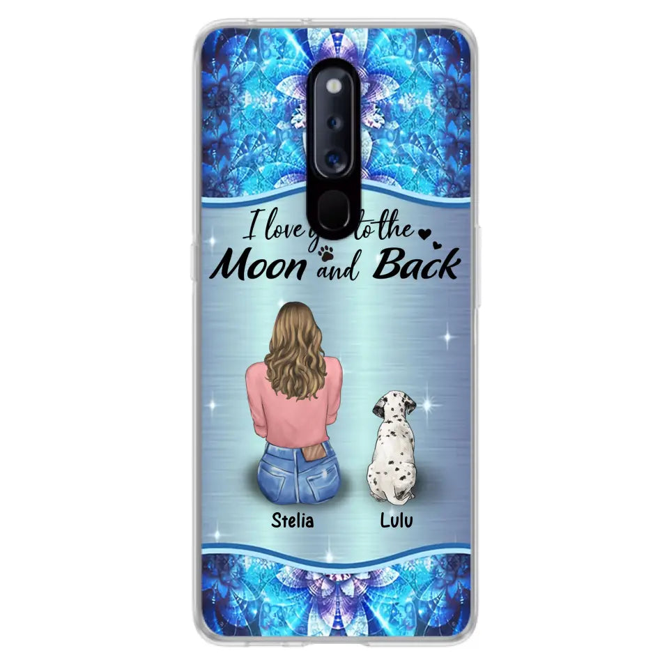 Personalized Dog Mom Phone Case - Up to 4 Dogs -Gift Idea For Dog Owners - I Love You To The Moon And Back - Case For Oppo/Xiaomi/Huawei