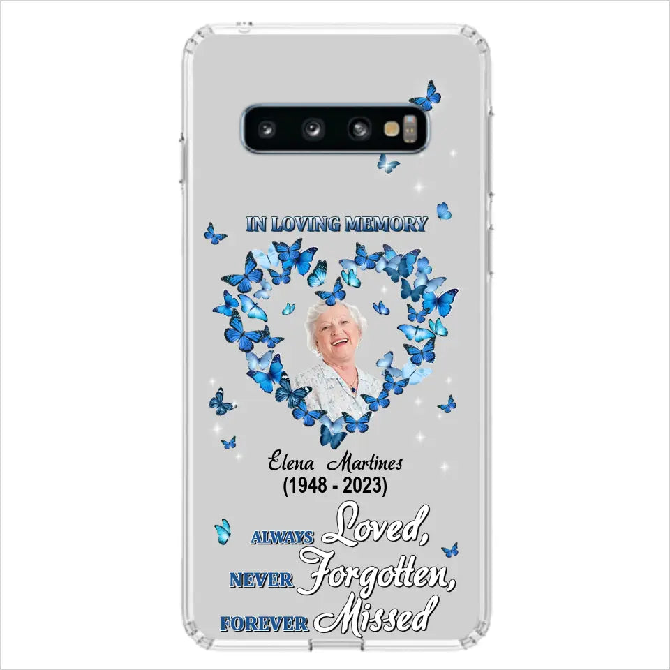 Personalized Memorial Phone Case - Upload Photo - Memorial Gift Idea For Family Member - Always Loved Never Forgotten Forever Missed  - Case For iPhone/Samsung