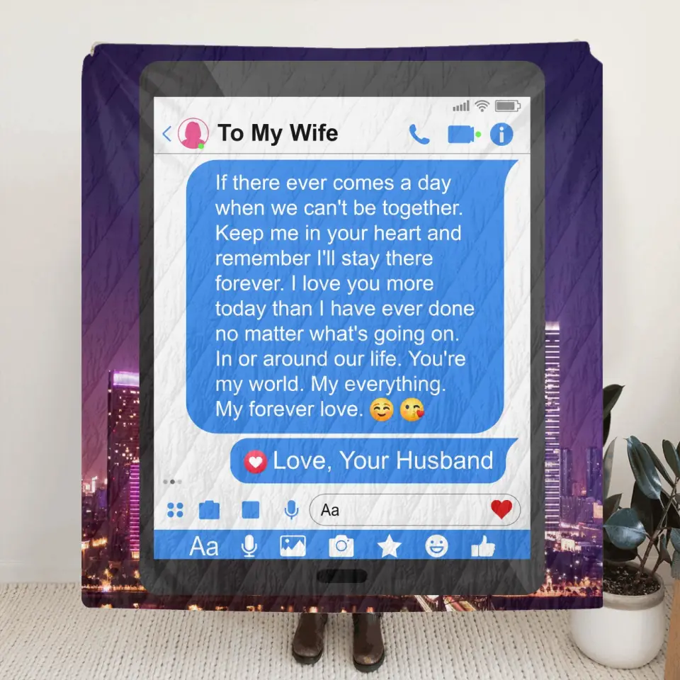 Personalized To My Wife Fleece Throw Blanket & Quilt - Gift Idea For Wife - You're My World