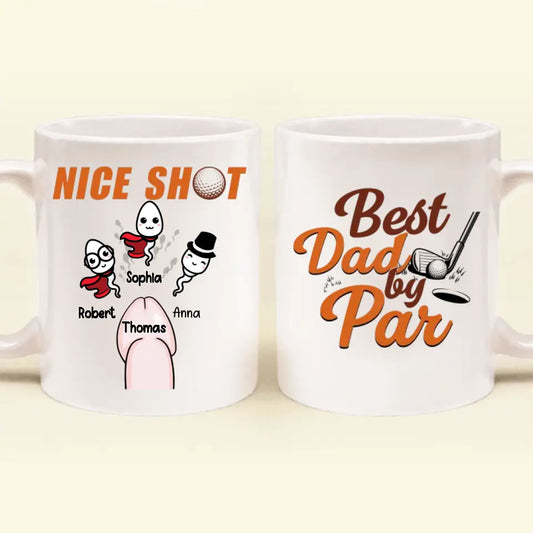 Personalized Sperms Golfer Mug - Gift Idea From Kids to Father/For Father's Day - Up to 3 Sperms