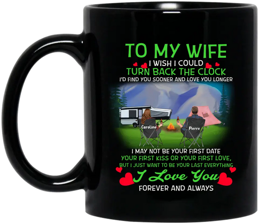 Personalized Camping Couple Coffee Mug - Gift Idea For Couple/ Camping Lover - I Love You Forever And Always