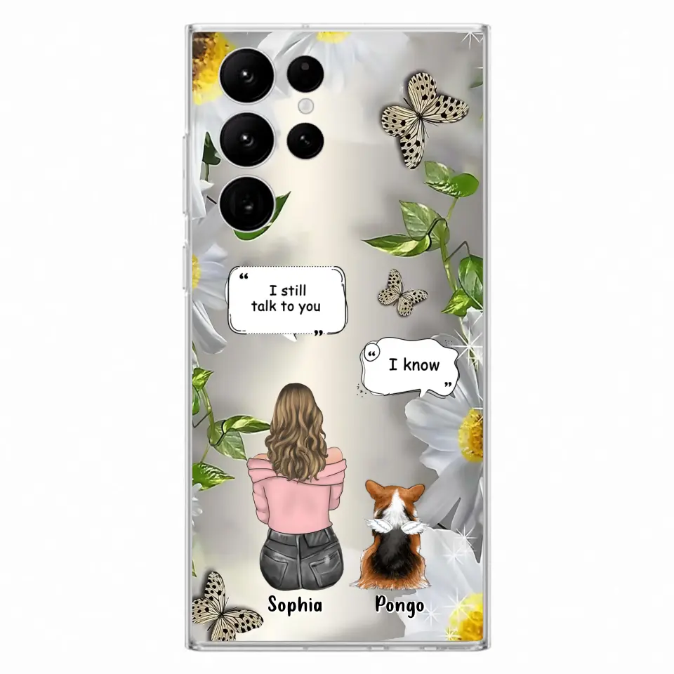 Personalized Memorial Dog Mom Phone Case - Up to 4 Dogs - Gift Idea for Dog Lovers/Owners  - I Still Talk To You - Case For iPhone/Samsung