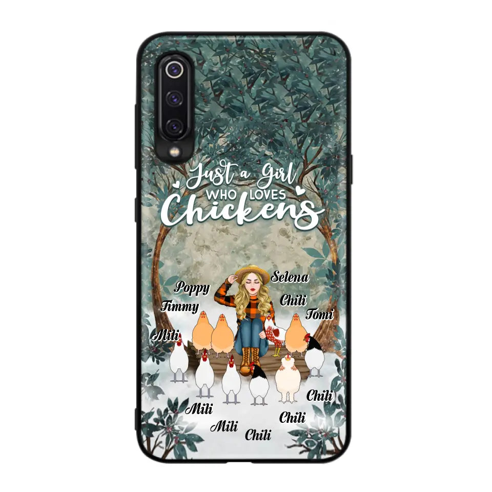 Personalized Just A Girl Who Loves Chickens Phone Case - Girl With Up to 10 Chickens - Case For Xiaomi, Oppo And Huawei