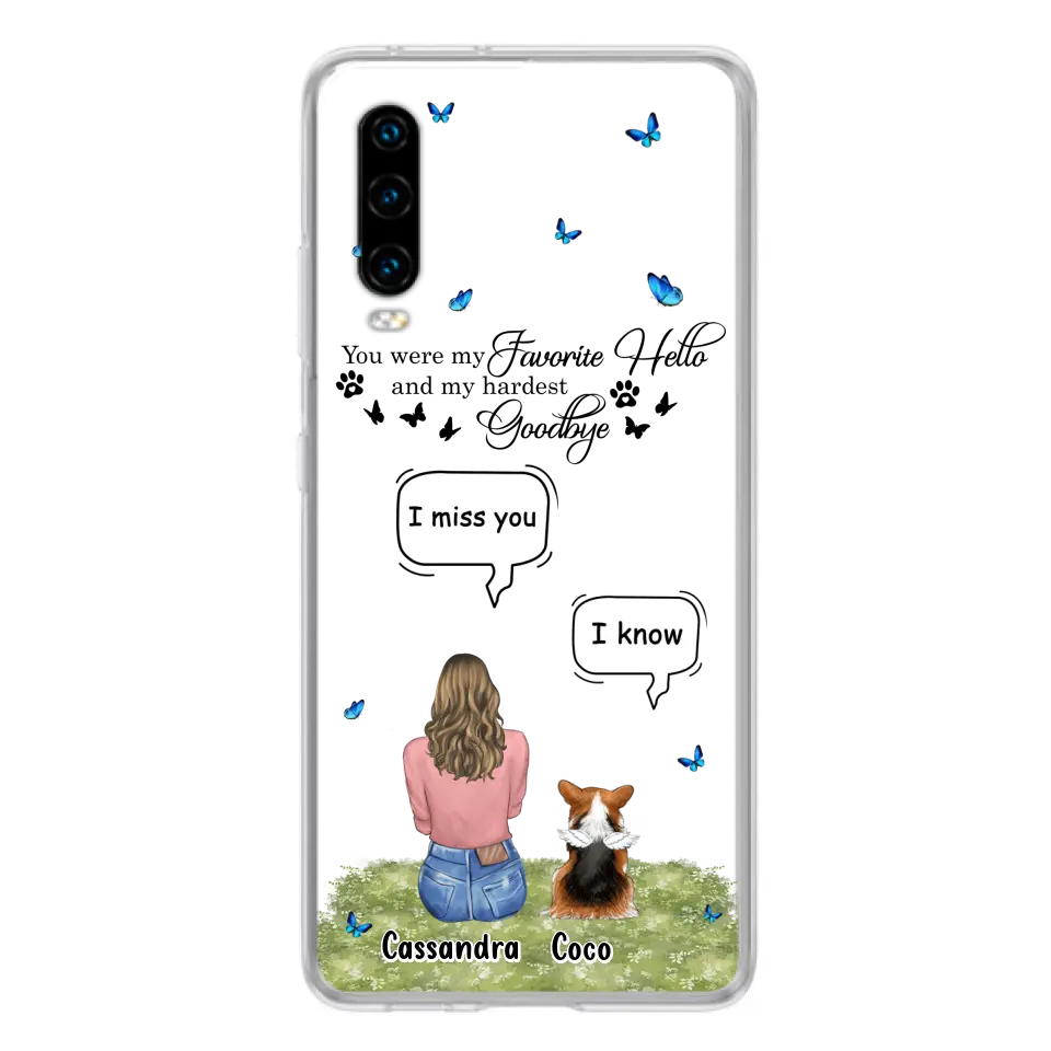 Personalized Pet Phone Case - Up to 4 Pets - Gift Idea For Couple/Dog/Cat Lover - You Were My Favorite Hello - Case For Oppo/Xiaomi/Huawei