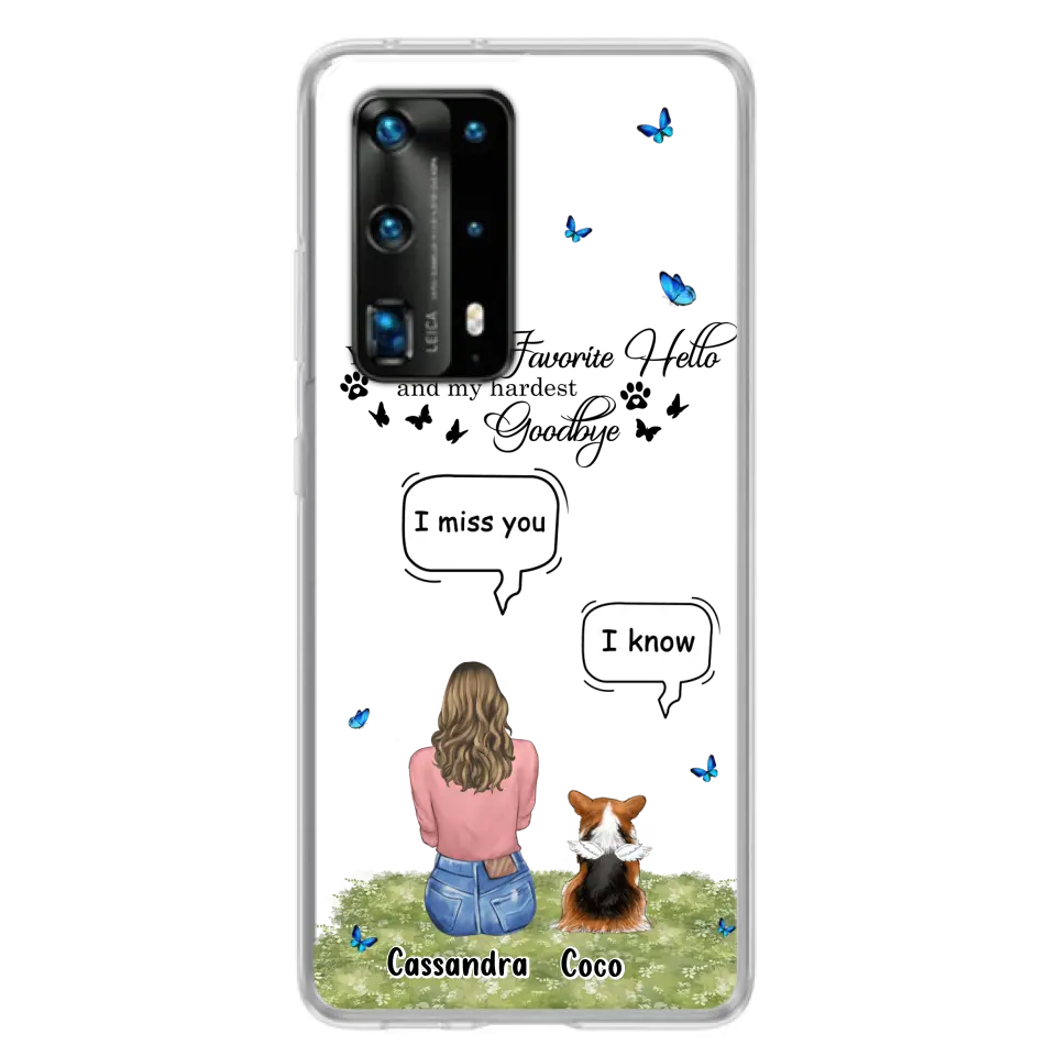 Personalized Pet Phone Case - Up to 4 Pets - Gift Idea For Couple/Dog/Cat Lover - You Were My Favorite Hello - Case For Oppo/Xiaomi/Huawei