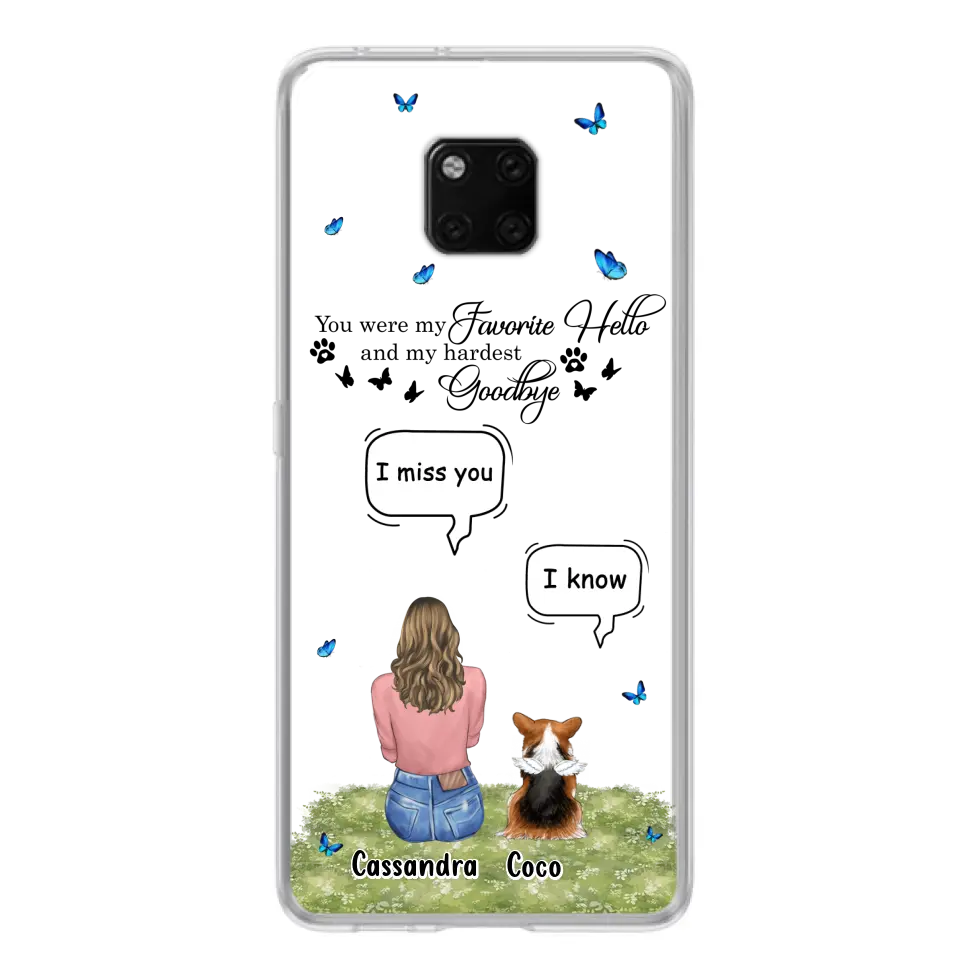 Personalized Pet Phone Case - Up to 4 Pets - Gift Idea For Couple/Dog/Cat Lover - You Were My Favorite Hello - Case For Oppo/Xiaomi/Huawei