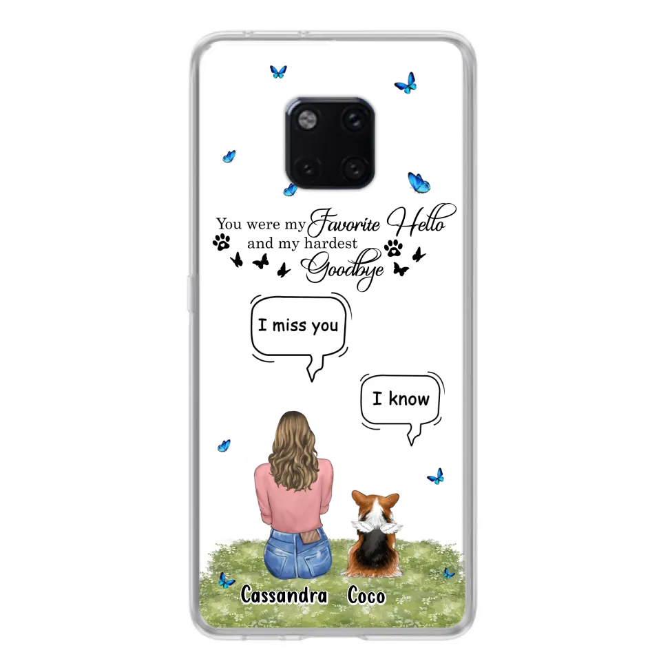 Personalized Pet Phone Case - Up to 4 Pets - Gift Idea For Couple/Dog/Cat Lover - You Were My Favorite Hello - Case For Oppo/Xiaomi/Huawei