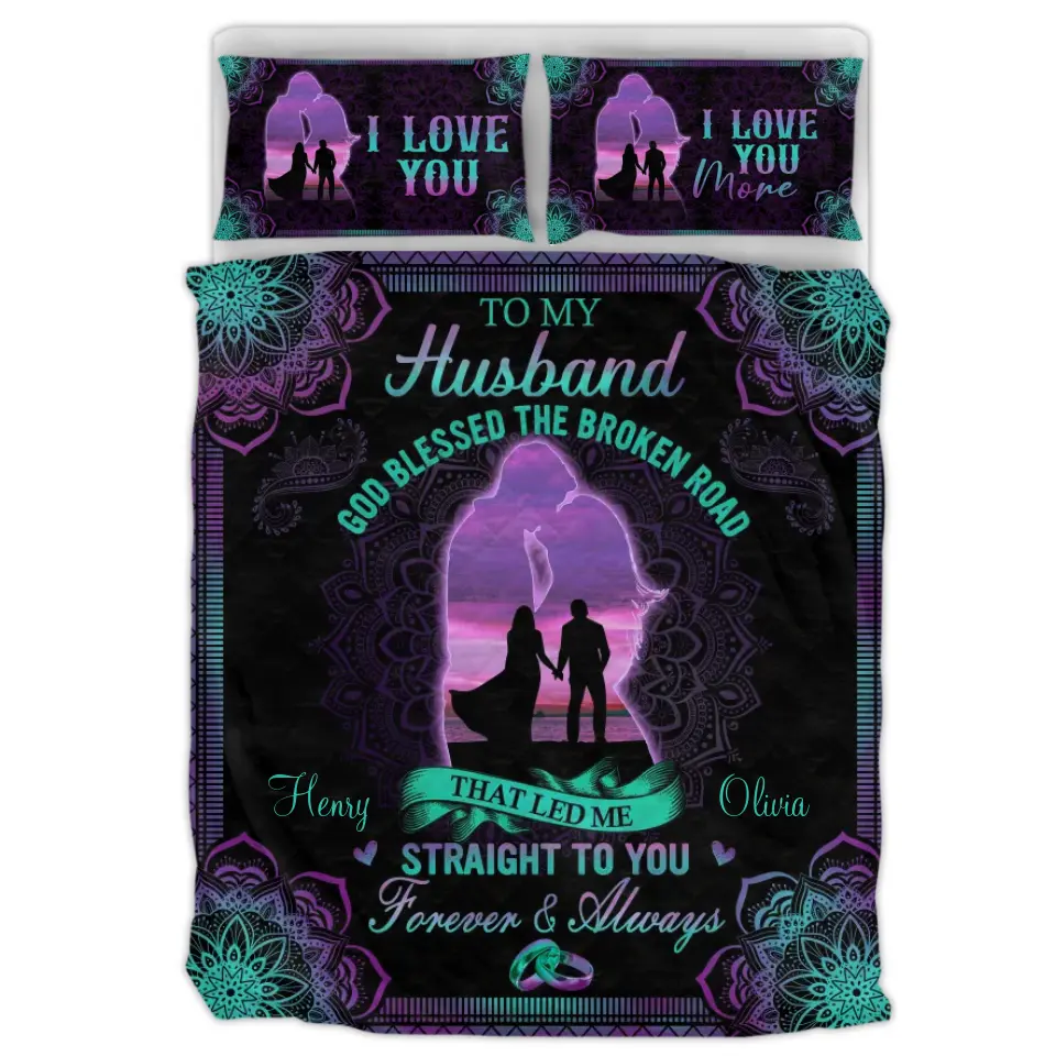 Personalized Couple Quilt Bed Sets - Gift Idea For Him/Her - I Love You More