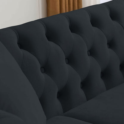 Chesterfield Sofa With Rolled Arms And Nailhead Trim