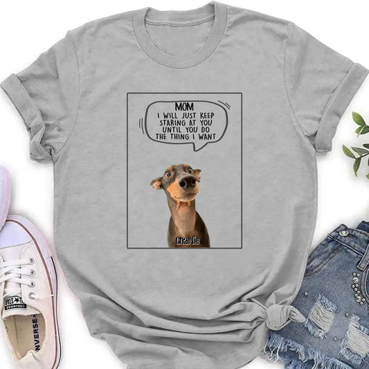Personalized Pet Photo Shirt/Hoodie - Gift For Pet Lover -  Up to 3 Pets - I Will Just Keep Staring At You