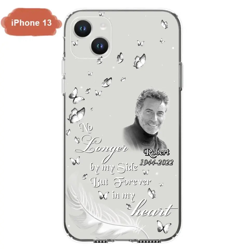 Custom Personalized Memorial Phone Case - Memorial Gift Idea For Family - Upload Photo - Case For iPhone/Samsung - No Longer By My Side But Forever In My Heart