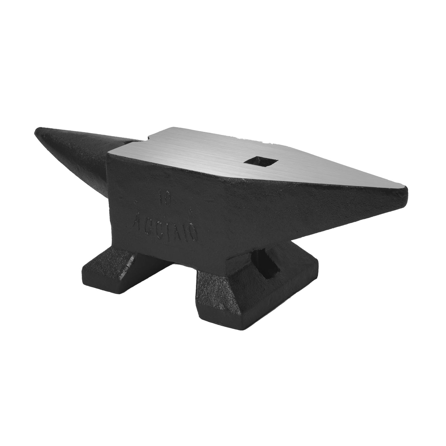 22 Lbs High Hardness Rugged Round Horn Anvil Blacksmith - Black