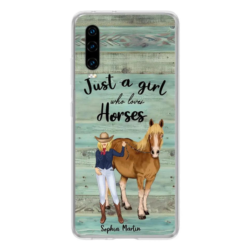 Custom Personalized Horse Lady Phone Case - Gift Idea For Horse Lovers - Just A Girl Who Loves Horses - Case For Oppo/Xiaomi/Huawei